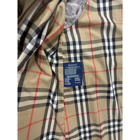 Vintage BURBERRY Heritage Trench Coat Size 10 L Signature Check Green Brown - Picture 12 of 15